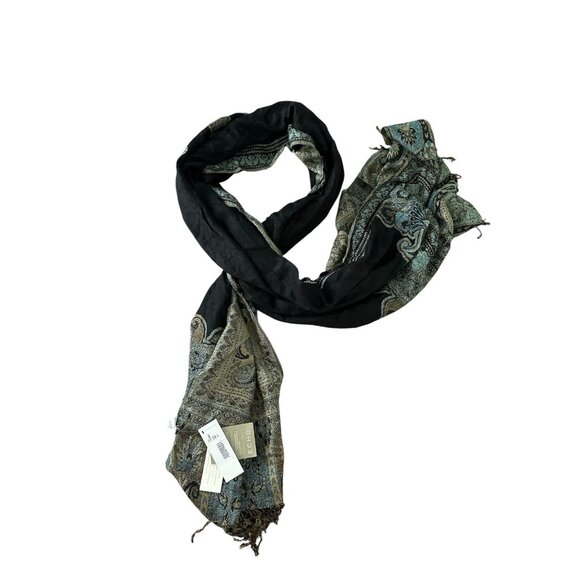 ECHO Wrap Bohemian Ethnic Print Scarf Large shoulder Head Wrap Hair Scarf India - Picture 2 of 12